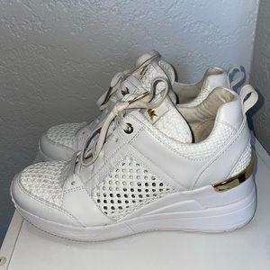 Michael Kors Georgie woven leather trainer